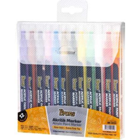 MARKERI AKRILNI BRONS 12 KOM/3 MM